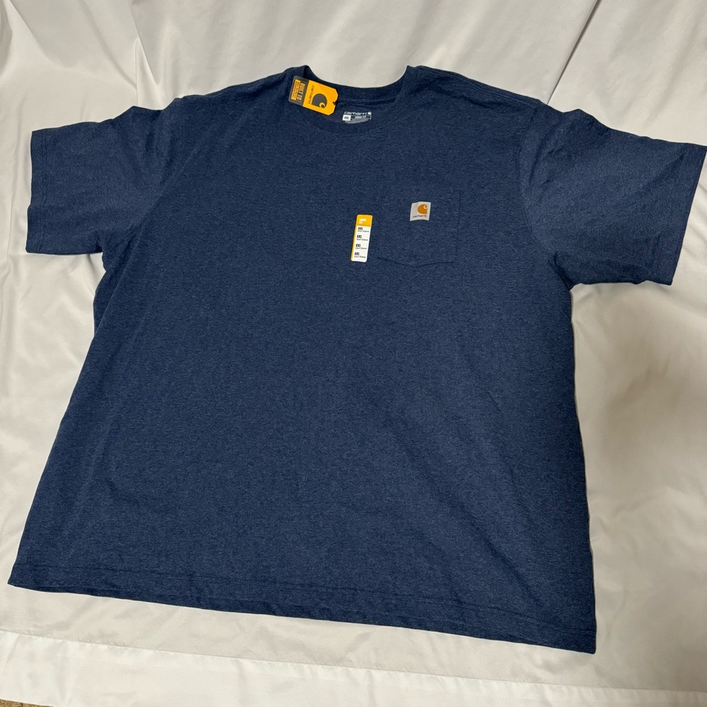CARHARTT Loose Fit Heavyweight T Shirt Mens Sz 4XL Heather Blue NWT NEW